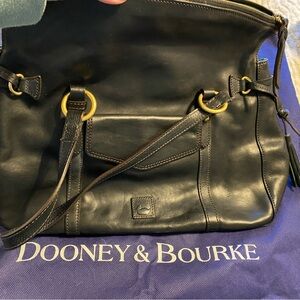 Dooney & Bourke Black Large Florentine leather Bag